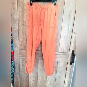 Anthropologie Hei Hei pull-on drawstring pants, Peach color, size medium